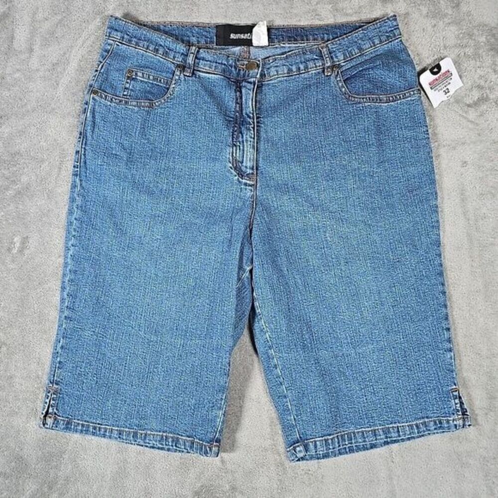 Sunsations Jean Shorts Mens 32 Blue Denim Casual Summer Gorpcore